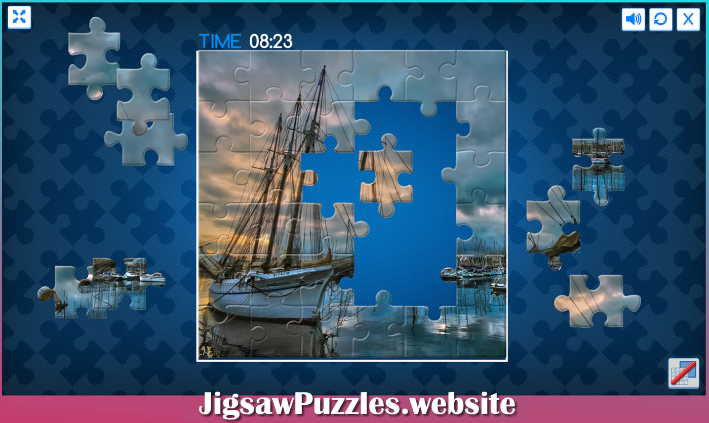jigsaw puzzles of ships, boats and water