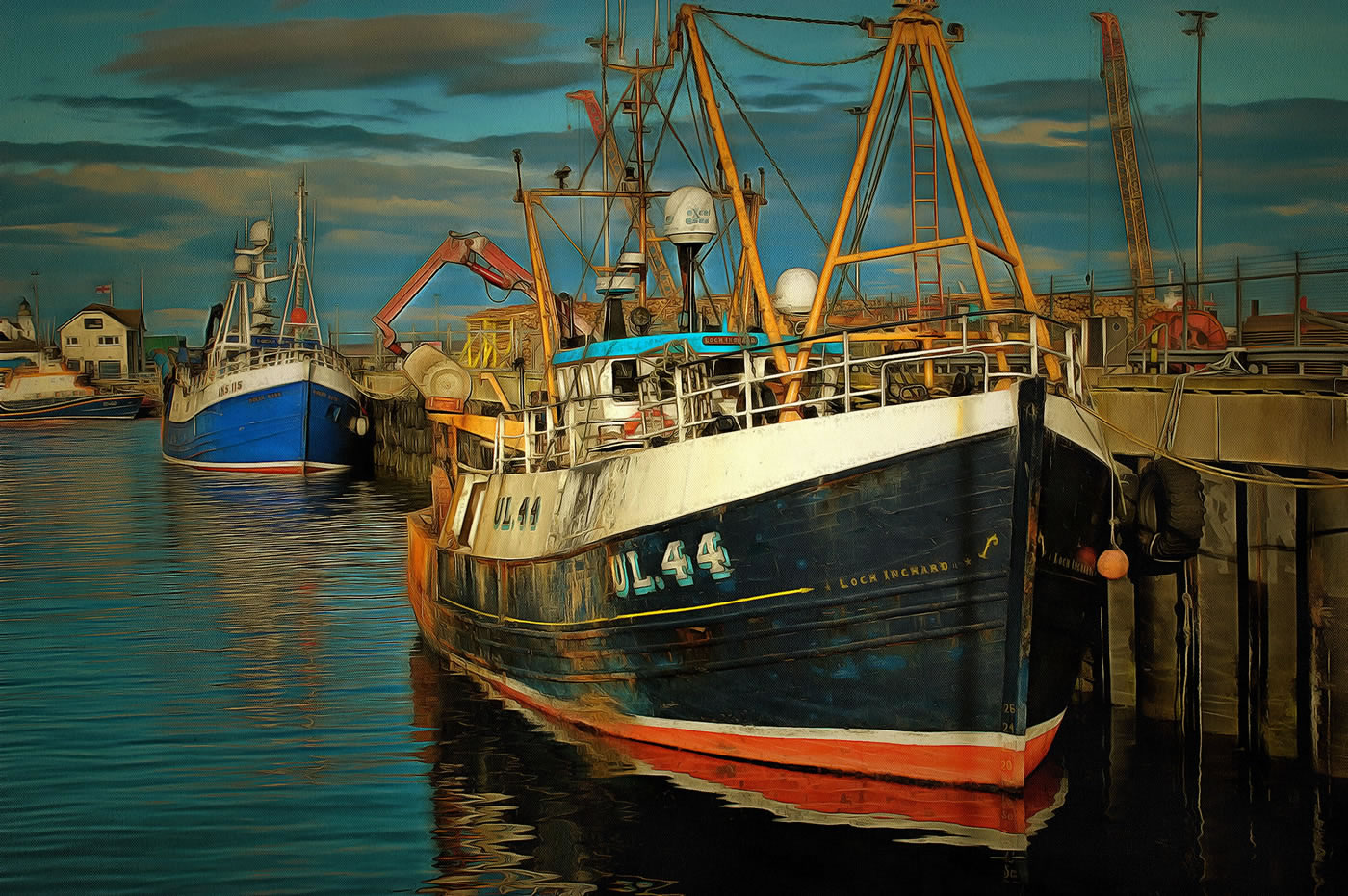 Commercial Fishing Boats in harbour